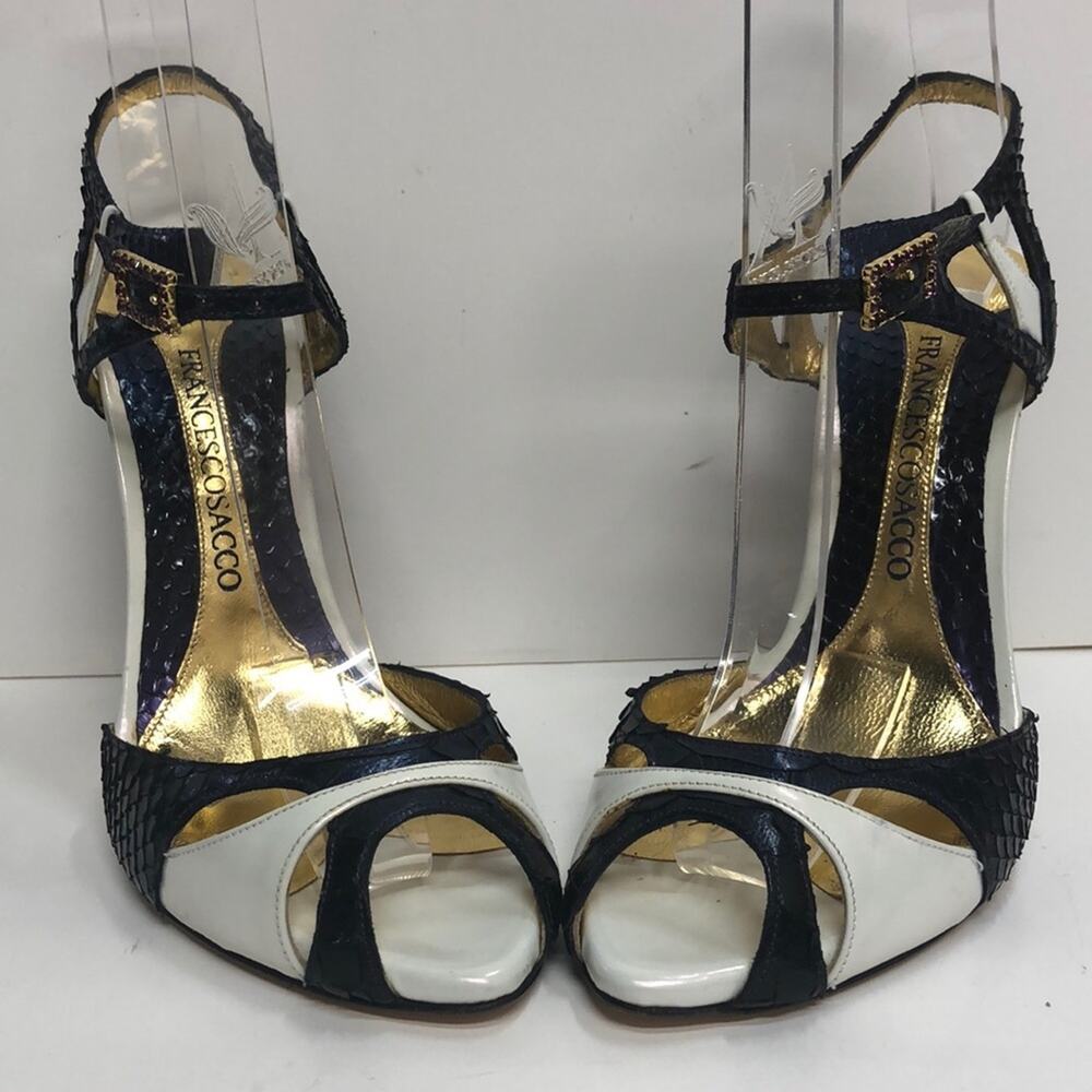Francesco Sacco Made in Italy White Leather wSnake
